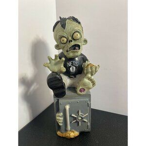 FOCO NBA Brookyln Nets Resin Zombie Piggybank Bank